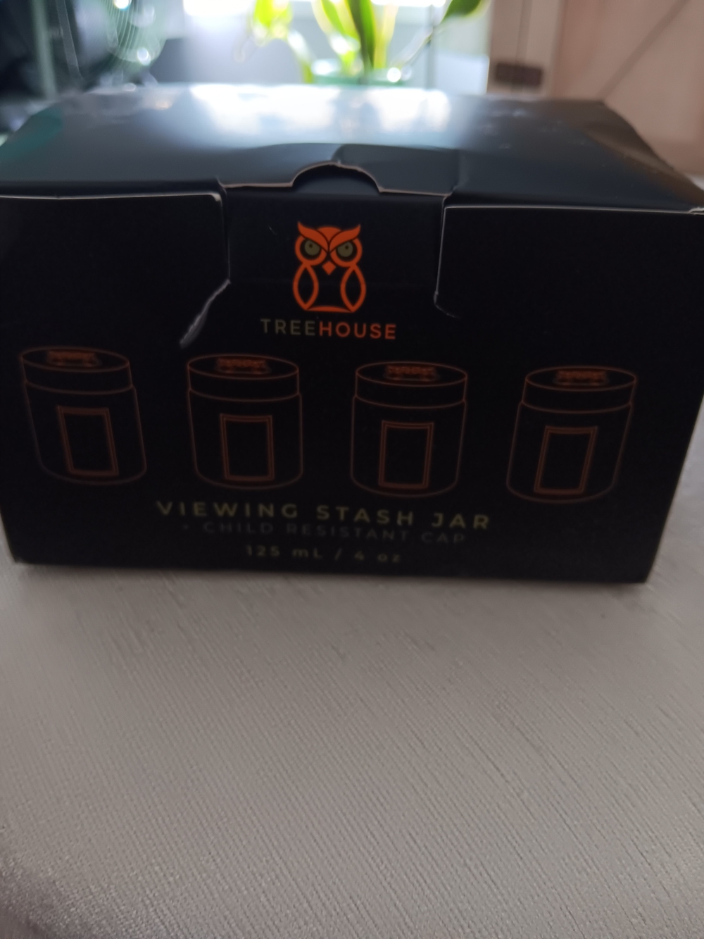 Viewing Stash Jar - Black with Orange Accents